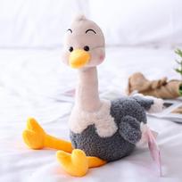 Love ostrich doll flamingo plush toy ugly cute duck rag doll girl heart doll birthday gift 25 cm tamsiai mėlyna spalva