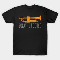 Men Black Print T-shirt Trumpet No-Cut Transfer Paper Print Cotton Tshirt S juoda
