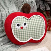 Creative Apple Pillow Sofa Decor: Tatami Backrest & Office Cushion for Dorms & Bedside 50*50 cm žalios languotos spalvos