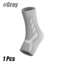 1Pcs Ankle Braces For Men Women Ankle Compression Sleeve Plantar Fasciitis Brace Relief Arch Support Socks L pilka spalva