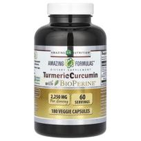 Amazing Nutrition, Turmeric Curcumin, with Bioperine, 2,250 mg, 180 Veggie Capsules (750 mg per capsule)