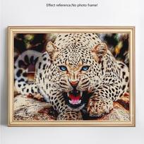 „Pasidaryk pats“ deimantinis paveikslas, pilnas ekranas „Tiger Diamond“ siuvinėjimas, pilnas apvalus mozaikos paveikslas 20X30CM