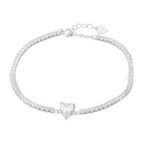 Sidabrinė apyrankė su cirkoniais, gaminio svoris 4,09 g (2169420) 17-20cm balta