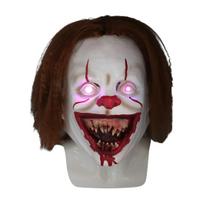 Joker 2 Latex Glow Cosplay mask Horror Halloween LED wig