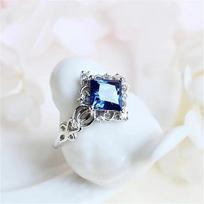 Huitan White/Green/Blue/Red/Multicolored Square CZ Wedding Rings for Women  Color Luxury Engagement Rings Female Jewelry 5