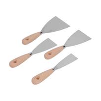 4 Pcs Putty Knife Scrapers Stainless Steel Spackle Knife Metal Scraper Tool for Plaster Scraping