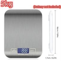 5/10KG LCD Display Digital Kitchen Electronic Scale Stainless Steel Panel USB Charg Precise Small Platform Scale Portable