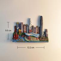 China Hong Kong Convention and Exhibition Center 3D Stereoscopic Tourism souvenirs Resin painting Refrigerator magnets
