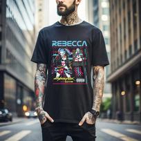 100% cotton TOPS UNISEX TEES MENS WOMENS Cyberpunk Edgerunners 2077 Shirt Anime Lucy Rebecca David Cosplay Gamer Gift 425 4XL juoda