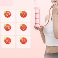 Lungs Breathing Exercise Device Easy to Clean Home Office Dumbbell rožinė