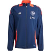 Adidas Manchester United Tiro 24 Logo Slim Fit Stand Collar Long Sleeve Jacket Men Jacket Night-Blue Bright-Red IT2001 XL