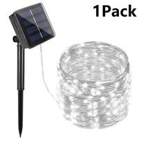 32m/22m/12m/7m Saulės LED Lauko Šviestuvas LED Lempa Saulės Sodo Lauko Pasakų Girlianda Lempa Stygos Girlianda Kalėdinė Dekoracija Apšvietimas 5M balta