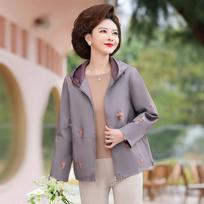 Women's Casual Hooded Windbreaker Jacket 5XL violetinė