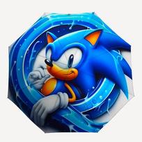 1 vnt. Sonic the Hedgehog, Automatiškai susilankstantis skėtis su vandens tunelio dizainu - Kompaktiškas 8 šonkaulių dizainas, Patvarus plastikas ir geležis, Kasdieniam naudojimui F010640