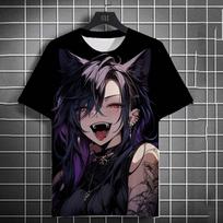 Men's T-shirt Fashion Cartoon Sexy Girl graphic T shirts Summer Casual harajuku streetwear 3D Printed Hip Hop S