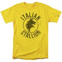 Rocky Italijos Žirgas Arklys Suaugusiems 18/1 Marškinėliai Geltoni Unisex Marškinėliai L