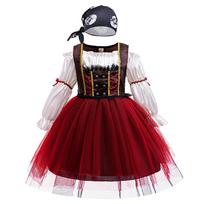 Mergaičių Helovino Cosplay Pirato Kapitono Princesės Suknelė Vaikų Karnavalo Šventės Drabužiai Vaikų Sceninio Pasirodymo Ilgomis Rankovėmis Apranga 100