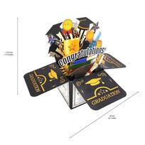 Pop-up popierinis 3D sveikinimo atvirukas baigimo proga, rankų darbo, su linkėjimais, unikalus, juokingas, baigimo dovana, vakarėlio dekoracija