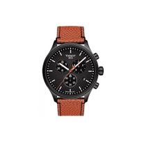 TISSOT Soko Kolekcija Kvarcinis Mechanizmas Vyriški Laikrodžiai Laikrodis 45mm Juodas Ciferblatas Nerūdijančio Plieno Korpusas Odinė Apyrankė T116.617.36.051.08 Black Dial Brown Strap