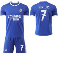 2025-26 Real Madrid antrasis išvykos mėlynas marškinėlis #9Mbappé #5 Bellingham #7 Vinícius Futbolo marškinėliai S