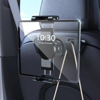 OatsbasfTelefono ir planšetės laikiklis Tesla galvos atramai, magnetinis padėklas su 2 kabliukais, universalus automobilio laikiklis 4,7-12,9  iPad, Switch juoda