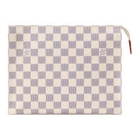 Louis Vuitton Poche Toilette Damier Azur dengtas drobės kosmetinė moteriška kosmetinė smėlio spalvos N40929 Box(Basic Set+Box)