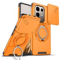 Armor Magnetic Bracket Case For Infinix Note 50 40 Pro Plus Hot 60i  50i Smart 10 9 Plus Tecno Spark Go 5G Lens Protection Cover Tecno Spark Go 5G oranžinė