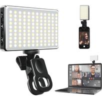 120 LED žiedinė šviesa selfiams 3000 mAh įkraunama klipsinė užpildanti šviesa su 3 apšvietimo režimais Nešiojama fotografijos makiažo šviesa Suderinama su telefonu Ipad Lapt juoda