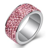 316L nerūdijančio plieno Moteriški vestuviniai žiedai Papuošalai anillos de acero neoksiduojami para mujer Didmeninė prekyba Aukštos kokybės CZ Crystal Pave 5.5