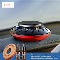 Solar Rotating Car Aromatherapy Perfume With Essential Oil Car Products Auto Flavoring Home Interior Car Air Freshener Diffuser raudona