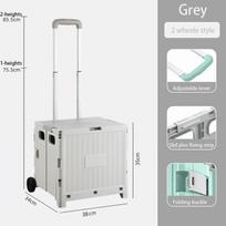 Outdoor Camping Portable Trolley Multifunctional Storage Box Climbing Folding Picnic Pull Rod Cart Grocery Stalls Shopping Cart