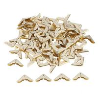 100pcs Tone Scrapbooking Albums Corner Protectors Card File Menu Metal Book Decorative Corners for Folders File Albums auksas