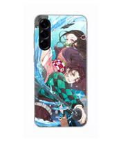 Case - Maniacase - Samsung Galaxy A56 - Silicone - Soft - Demon Slayer juoda