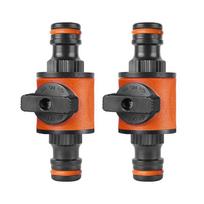 2 vnt. Sodo žarnos vamzdžio čiaupo uždarymo vožtuvo jungtis Vamzdžio mova Vandens sustabdymo jungtis Remontinė jungtis Drėkinimo adapteris oranžinė