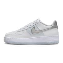 Nike Air Force 1 GS Balti Football Grey Vaikams Sportbačiai Pure-Platinum Metallic-Silver FV3981-100 36