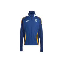 Adidas Real Madrid Aeroready 2024/2025 Logo Hooded Warm Windproof Raglan Long Sleeve Jacket Men Jacket JE4203 L