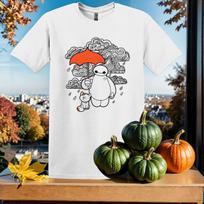 Big Hero 6 Baymax Patterned T-shirt Kids Hoodie Men Women Unisex Tshirt SX70 M