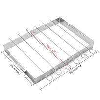 Stainless Steel BBQ Skewer Rack Universal Kebab Stand Foldable Rotating Skewer Holder for Kitchen Patio Outdoor Camping BBQ Tool sidabras