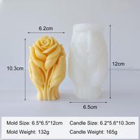 DIY Flowers Bouquet Silicone Mold Rose Floral Form Candle Gypsum Mould Valentine's Day Handmade Gift Aroma Candle Molds