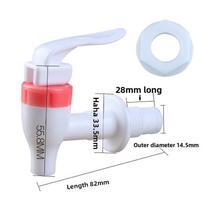 1PC Universal Plastic Water Dispenser Faucet Tap Replacement for Home Drinking Fountains raudona