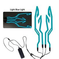 LED Cold Light 4-in-1 Motorcycle Bike Helmet Strip EL Sticker Waterproof Warning Lights Motorcycle Night Riding Accessories