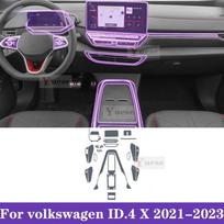 For Volkswagen ID.4 X - car navigation screen protector invisible transparent film TPU interior film Stickers Left Hand Drive