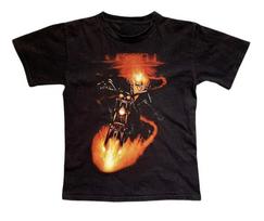 Marvel Ghost Rider Motociklo Kaukolės Grafinis Marškinėliai Pakartotinis Spausdinimas NAUJAS Unisex Marškinėliai XXXL black