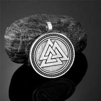 Vikingų runos Valknut pakabukas vyriškas nerūdijančio plieno kaklo grandinėlė skandinaviški papuošalai Vegvisir amuletinis raktų pakabukas Steampunk Lašinis pristatymas 60CM black