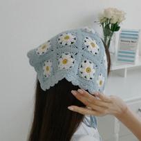 Women's Hair Kerchief Wave Bandana A33555_Ivory