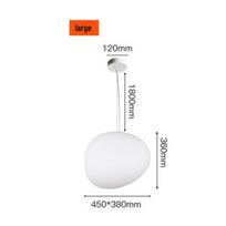 Xuanyong Nordic Glass Pebble LED Pendant Lamp didelė spalva