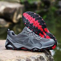 Ultra-Light Breathable Hiking Shoes: Wear-Resistant, Non-Slip, Large Size, Ideal for Outdoor Activities & Camping. 41 pilka spalva
