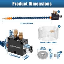 Mist Coolant Lubrication Spray System with Magnet Base for Milling Machine CNC Lubrication Spray Pump Mini Mill for Metal Nozzle