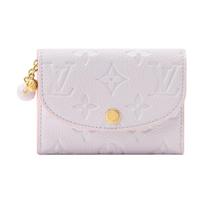 Louis Vuitton Rosalie Elegant Color Matching Snap Design Accordion Style Compartment Enamel Metal Bead Zipper Pull Leather Wallet Women wallet M29249 Gift Set(Basic Set+Box+Shopping Bag)