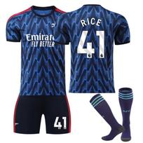 Paaugliams Vaikams Suaugusiems Individualus Pavadinimas Futbolo Apranga 2025-26 Arsenal Išvykos #41 RICE Sporto Treniruočių Džersio Rinkinys su Kojinėmis 16
